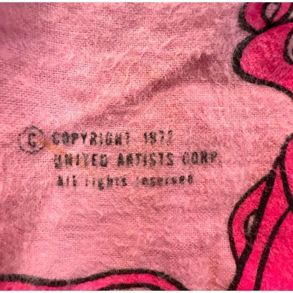 Vtg 1972 Pink Panther Child’s Halloween Costume Mask United Artists Flaws Stains - Picture 13 of 16